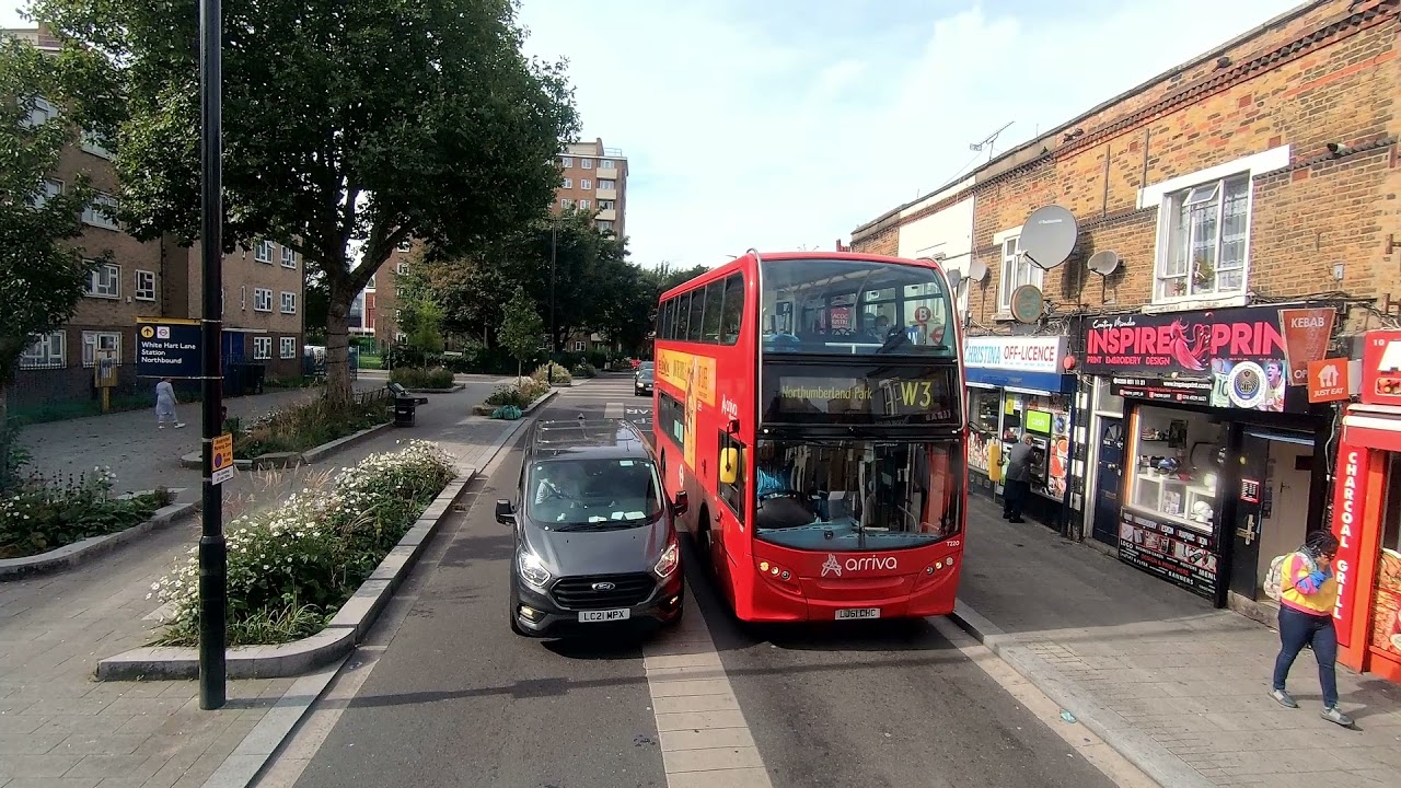 London BUS Ride 🇬🇧 Route W3 - NORTHUMBERLAND PARK to FINSBURY PARK via Wood Green, Alexandra Palace🚌