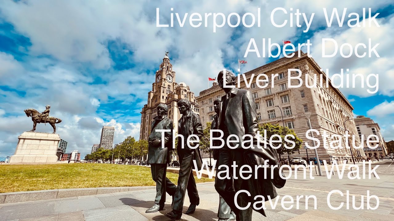 Liverpool Walking Tour - Albert Dock, Liver Building, The Beatles Statue & More Sights | 4K 3D Audio