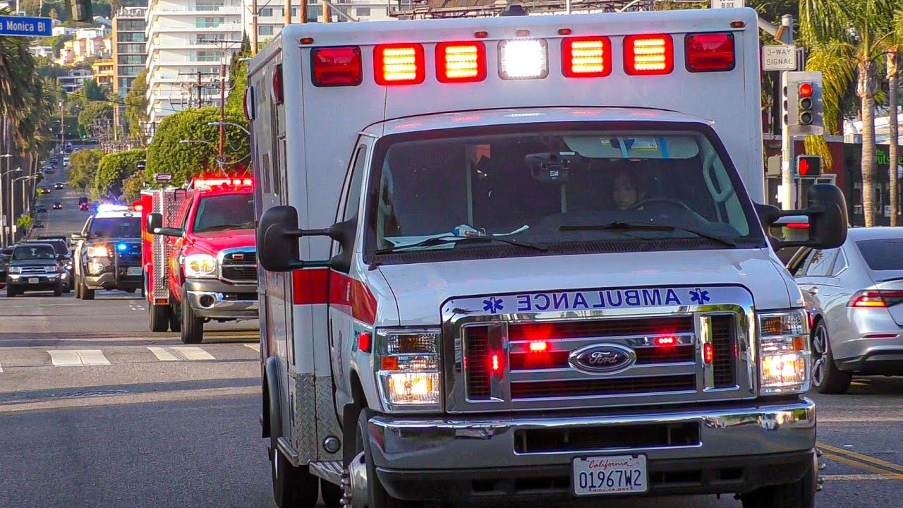 LASD, LACoFD Squad 8 and Squad 7, & AMR Ambulance Responding