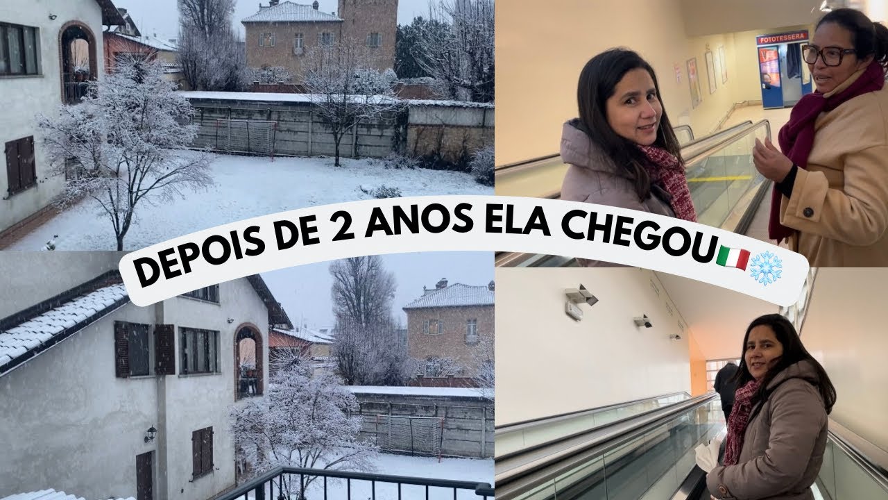 Como fiquei feliz,depois de dois anos morando aqui ela veio ❄️🙏🏻🇮🇹/Supermecado Esselunga🇮🇹