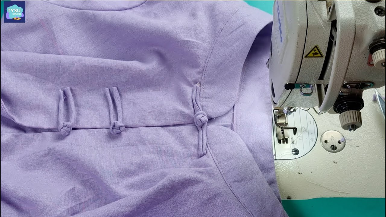 Learn How To sew Chinese Button Globe Knot to Shirt | Sewing Tips and Tricks for beginners