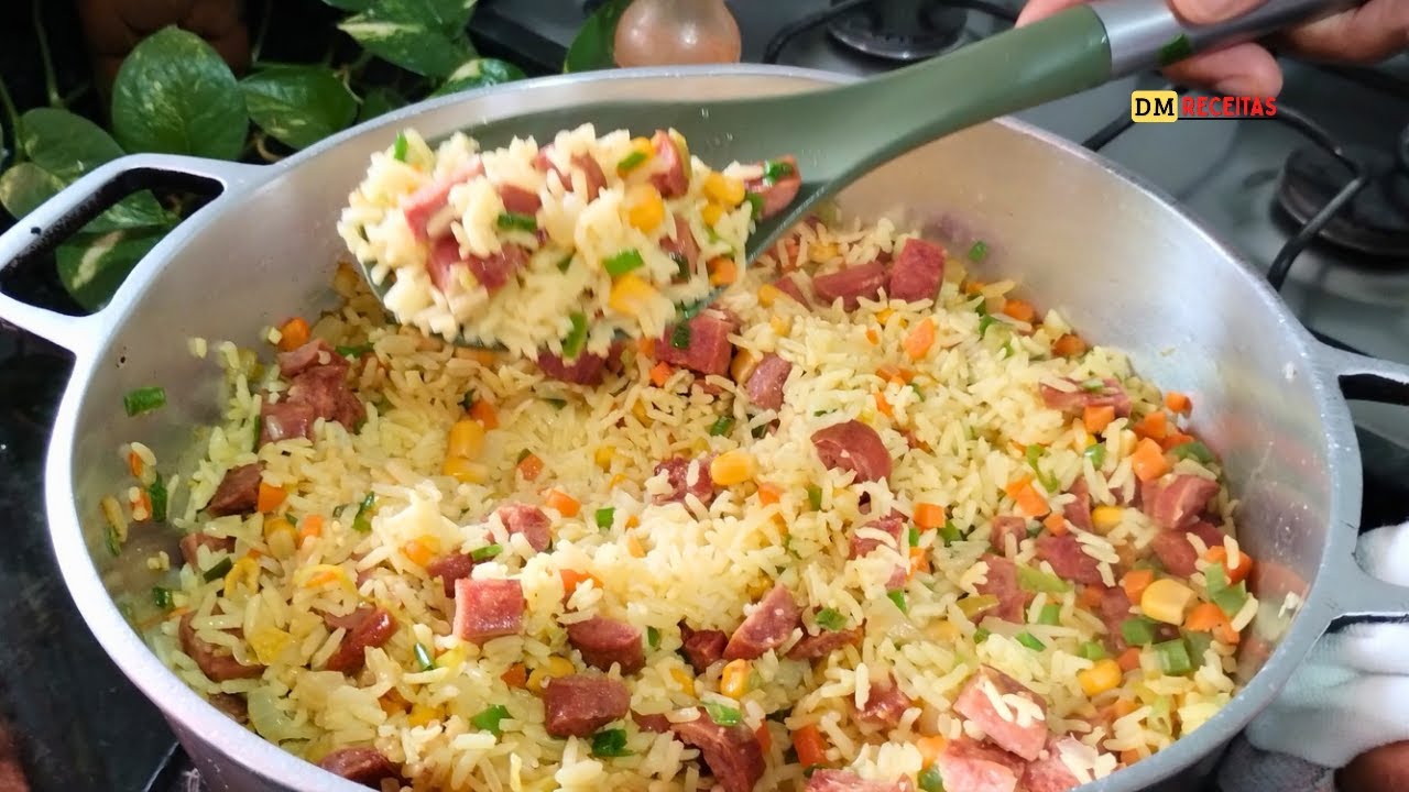 Arroz de Calabresa Surpreendentemente Perfeito em 1 Panela
