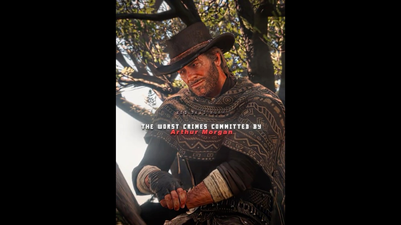 Arthur Morgan's Worst Crimes 🥶☠️ [4k] | Red Dead Redemption II #shorts