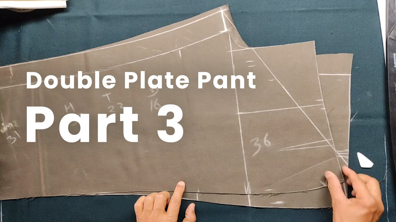 Mens double pleated pants cutting | Double plate pant cutting | 2 plate pant cutting
