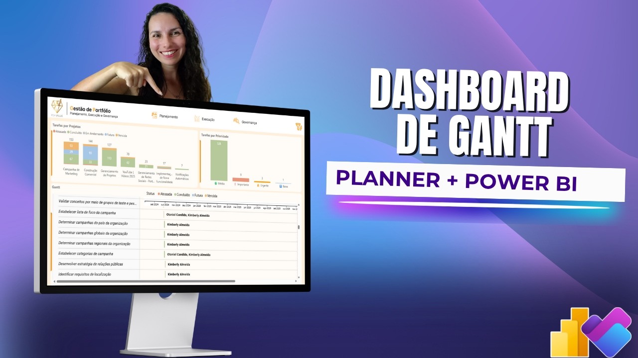 Power BI + Planner Premium: como Construir um Gantt de Tarefas (passo a passo)