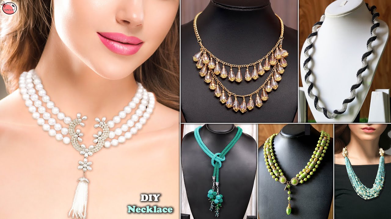 Fashion DIY! All Designer Bridal Wear Necklace Making Idea - For Gown Dresses