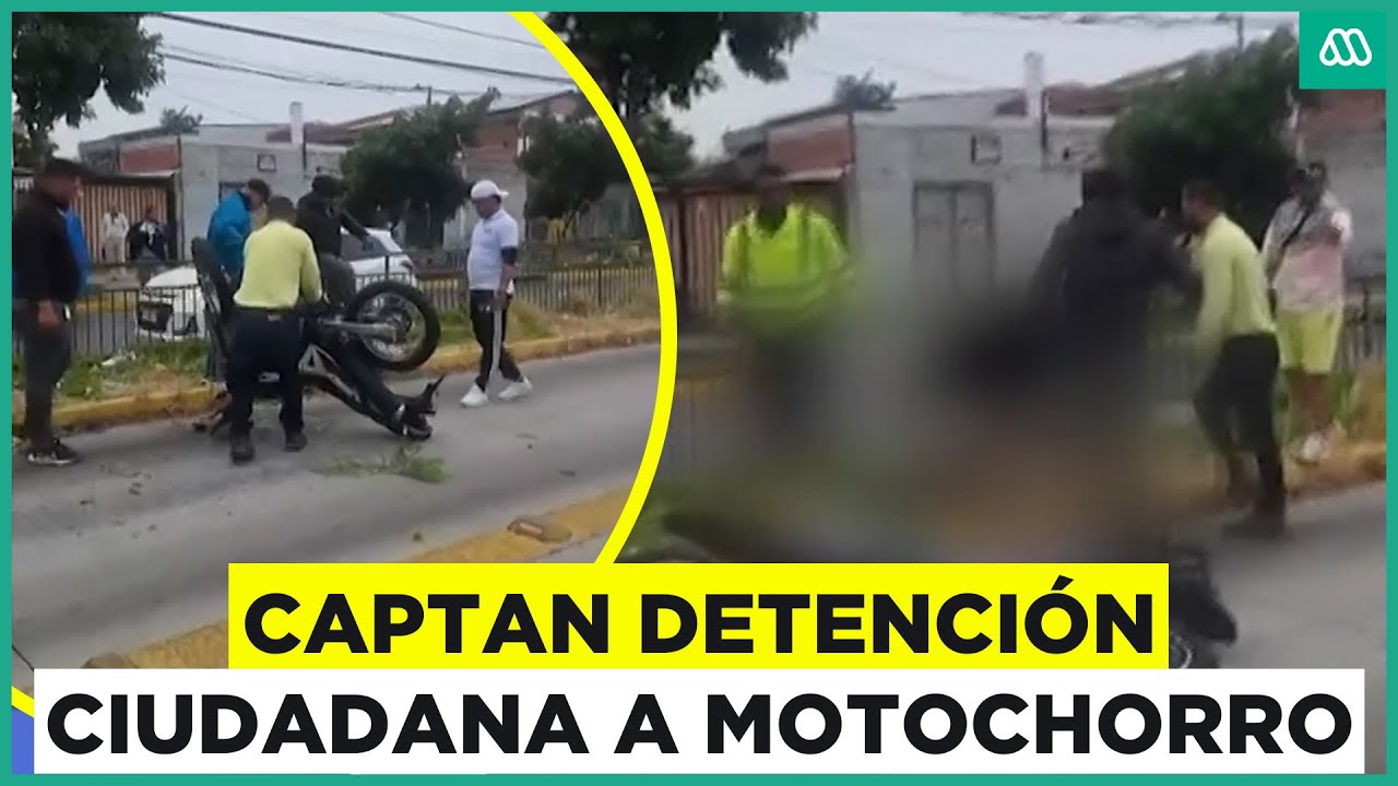 Detención ciudadana en Estación Central: Golpean a motochorro que robó celular a una mujer
