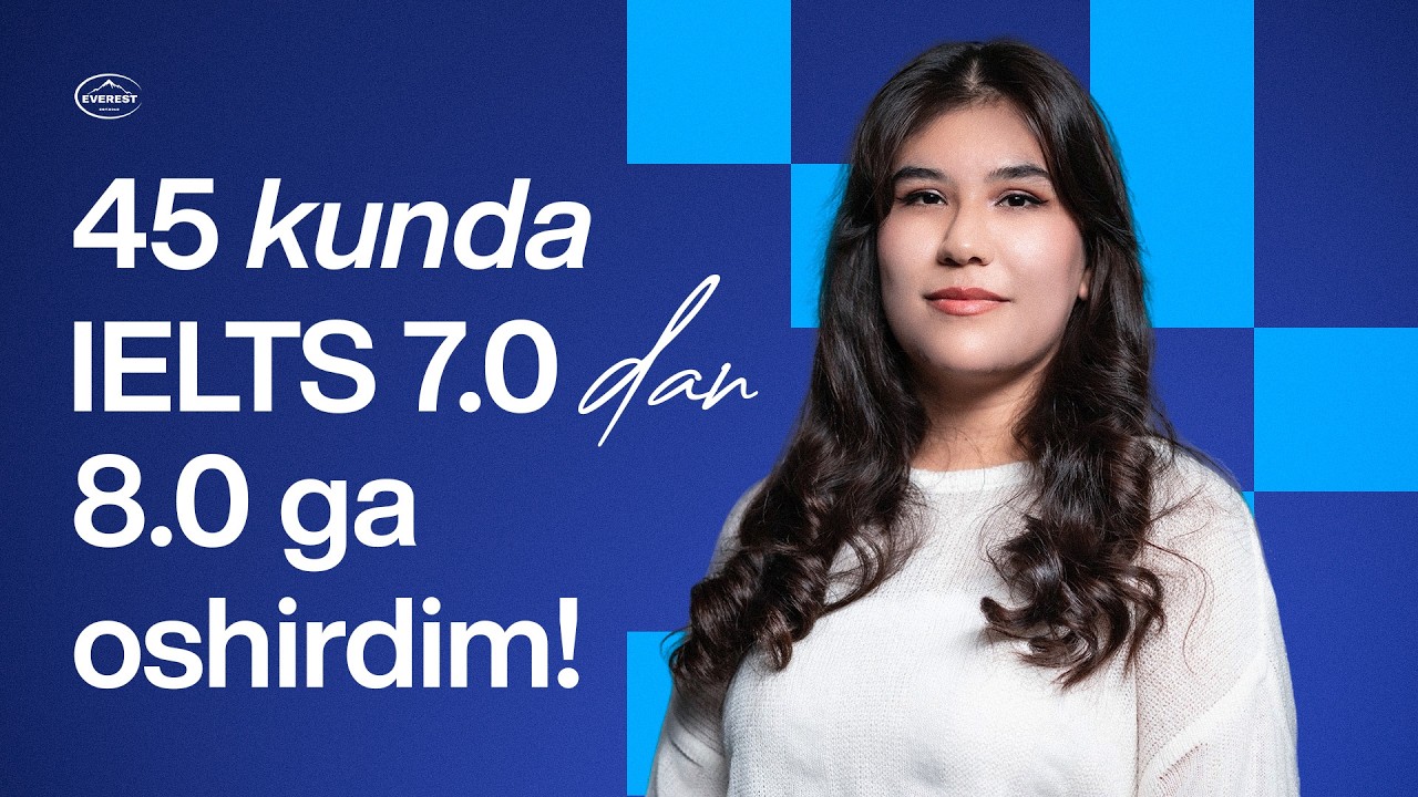 ☄️ 45 kunda IELTS ballni 7.0 dan 8.0 ga oshirish siri | Aziza Janibekova