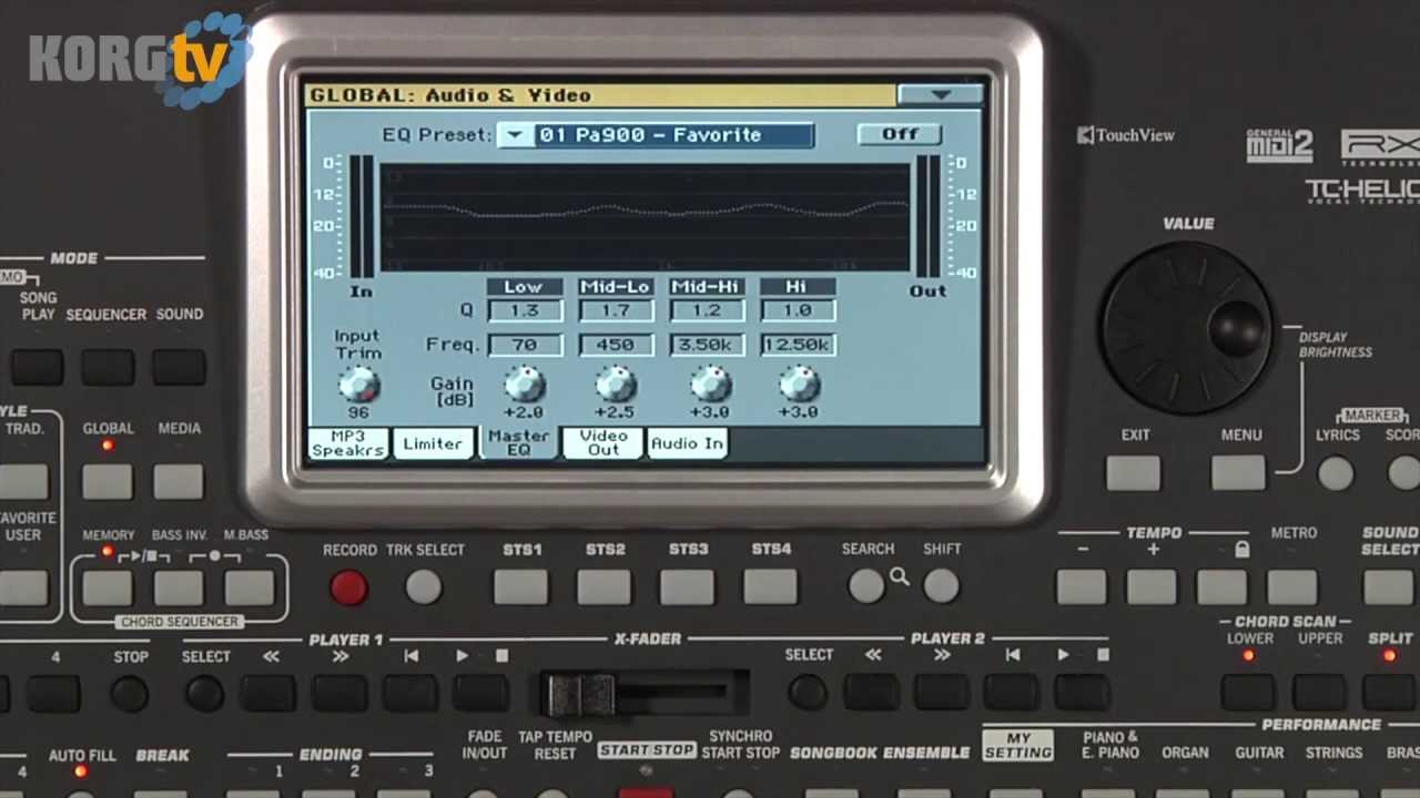 KORG TV / Pa900 Video Anleitung - Teil 8 - Global, Media & Updates