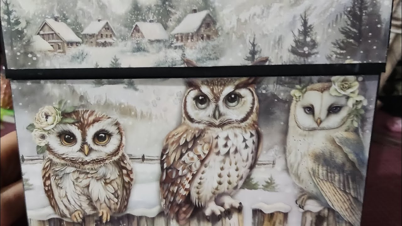 Mallette owl's house tuto 1#scrapbooking #scrapbook 