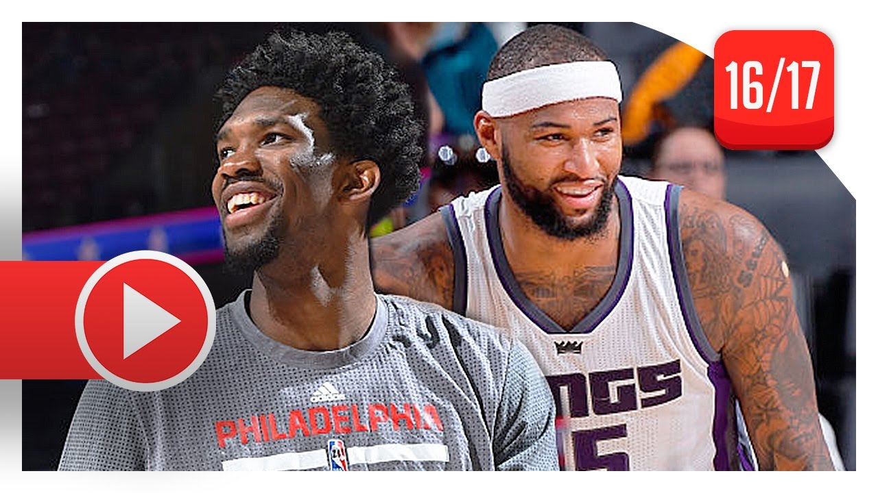 Joel Embiid vs DeMarcus Cousins BIG MEN Duel Highlights (2016.12.26) Kings vs Sixers - MUST WATCH!