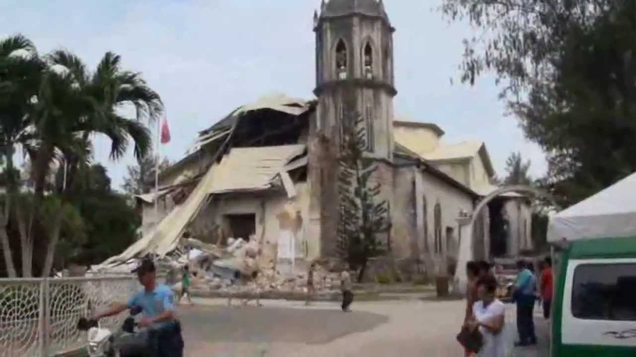 DAUIS CHURCH DISTROYED BY 7.2 EARTHQUAKE