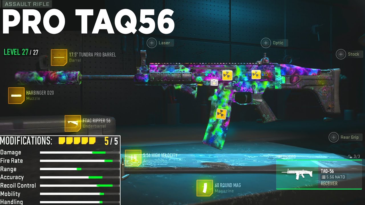 the #1 TAQ 56 build in Warzone 2 🔥 ( BEST Setup & Tuning TAQ 56 MW2 )
