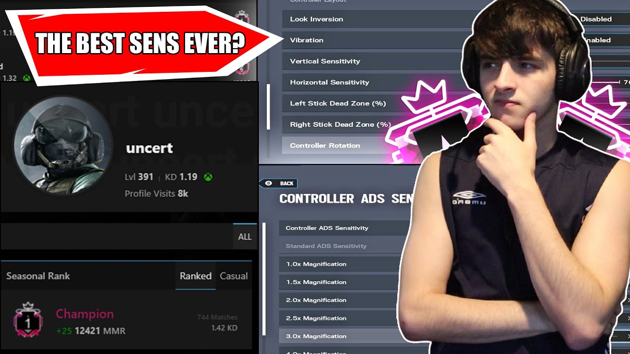 I Used The #1 Xbox Champions Sensitivity For 24 Hours - Rainbow Six Siege