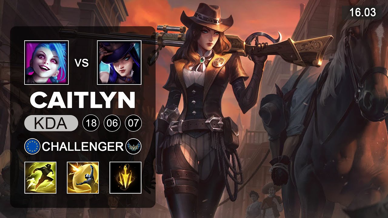 Caitlyn vs Jinx ADC - EUW Challenger - Patch 16.03 Season 16