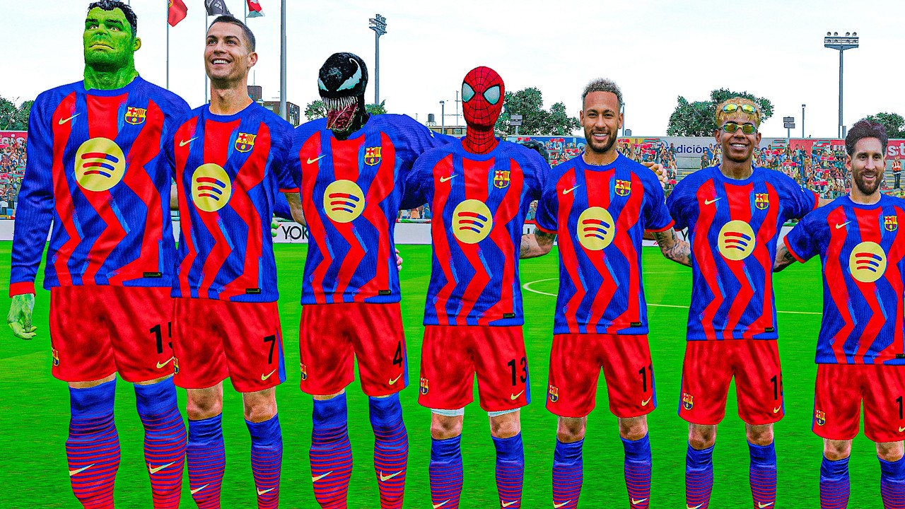 RONALDO,MESSI, SpiderMan, NEYMAR🌍 ماذا لو حدث رونالدو وميسي وسبايدرمان ونيمار وكل الستارز يلعبون معا