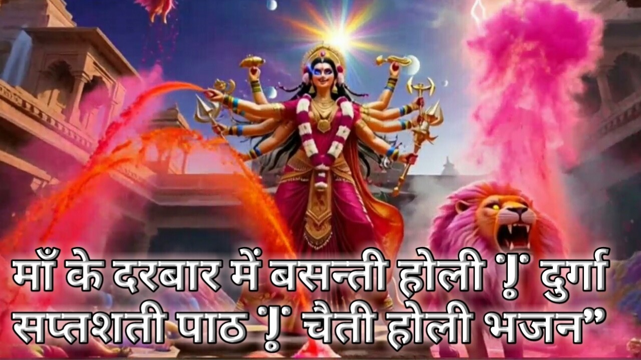 होली स्पेशल / माँ के दरबार में बसन्ती होली | दुर्गा सप्तशती पाठ | चैती होली भजन