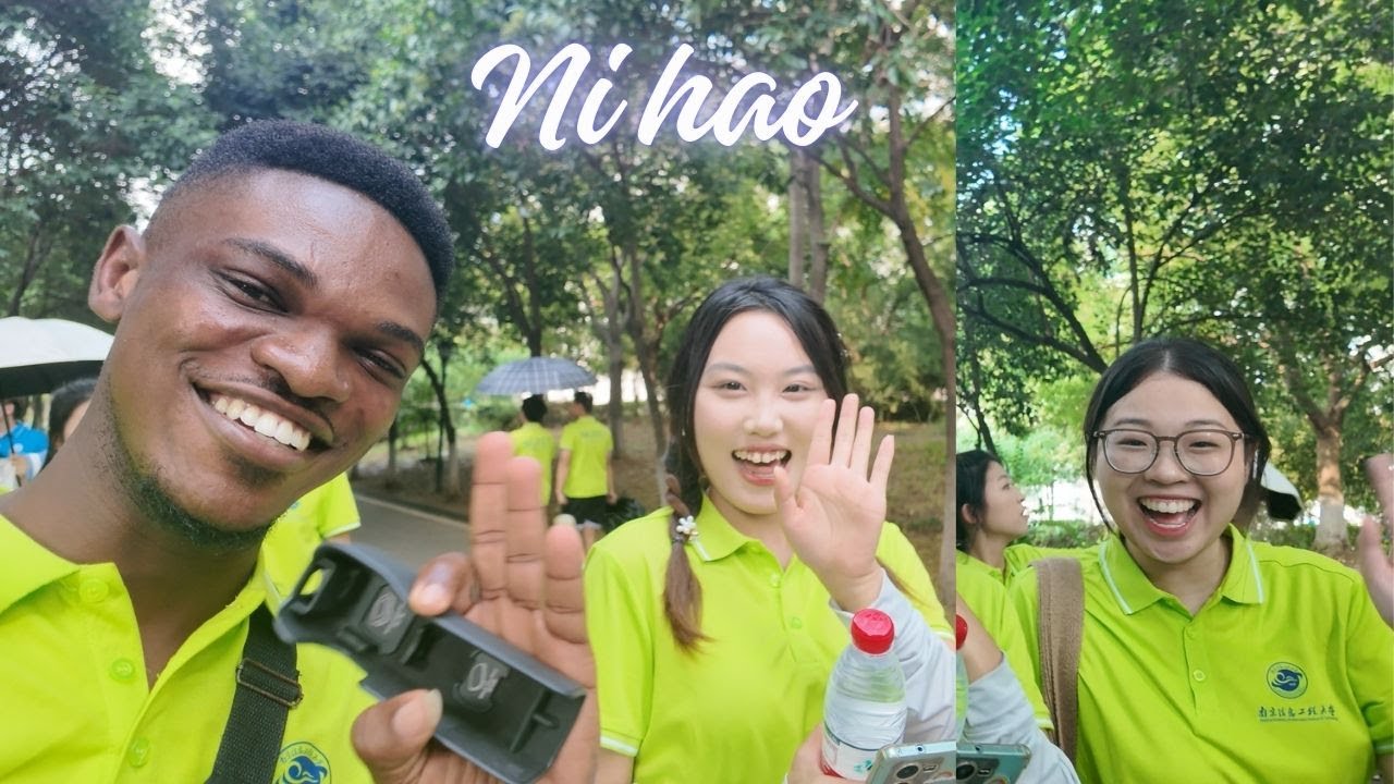 Chinese Girls Priceless Reactions to a Handsome Black Man at NUIST Opening Ceremony!