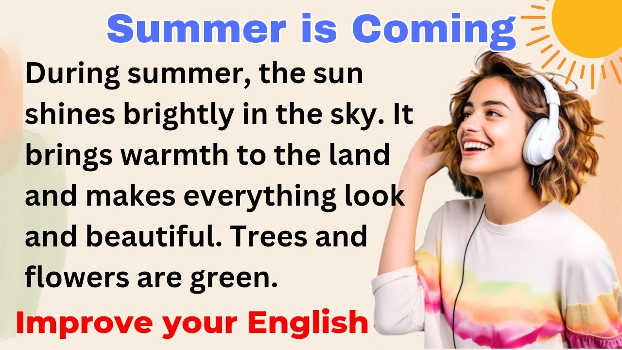 Summer is Coming  🌞 | Improve your English | Everyday Speaking | Level 1 | Shadowing Method