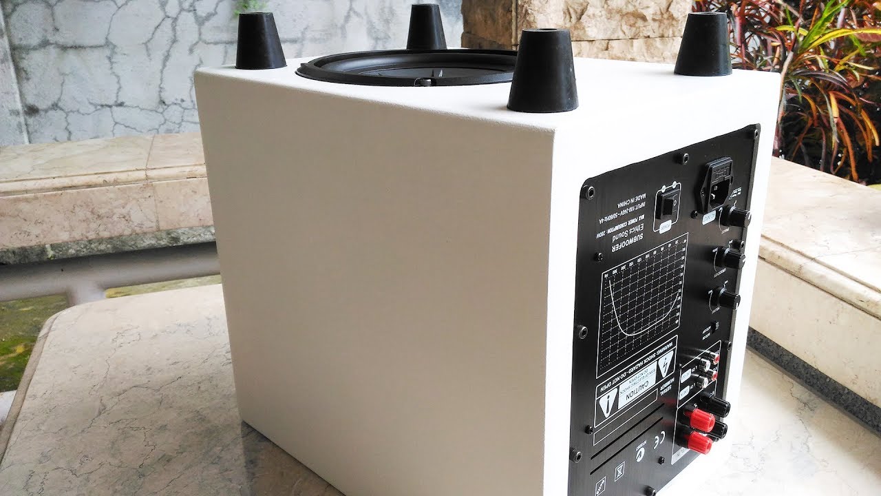 How to make Down Firing Powered Subwoofer - DIY Build