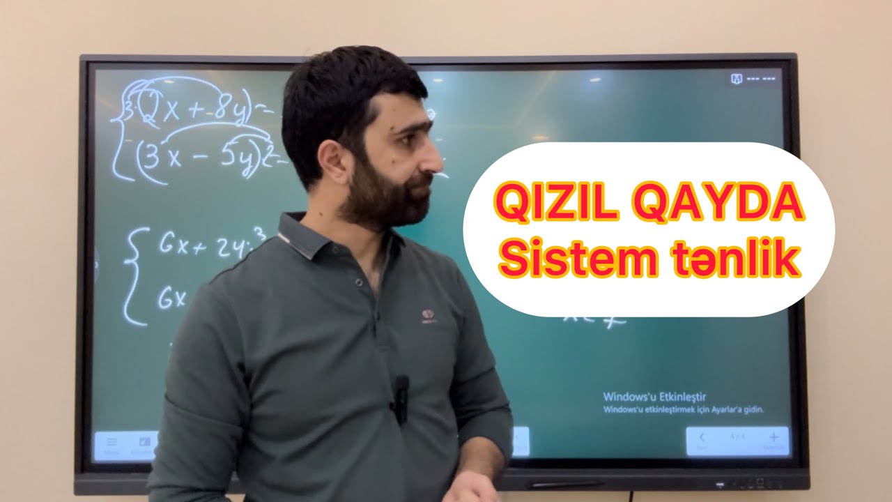 QIZIL QAYDA - Sistem tənliyin həlli qaydası / İBTİDAİ / MİQ-Sertifikasiya