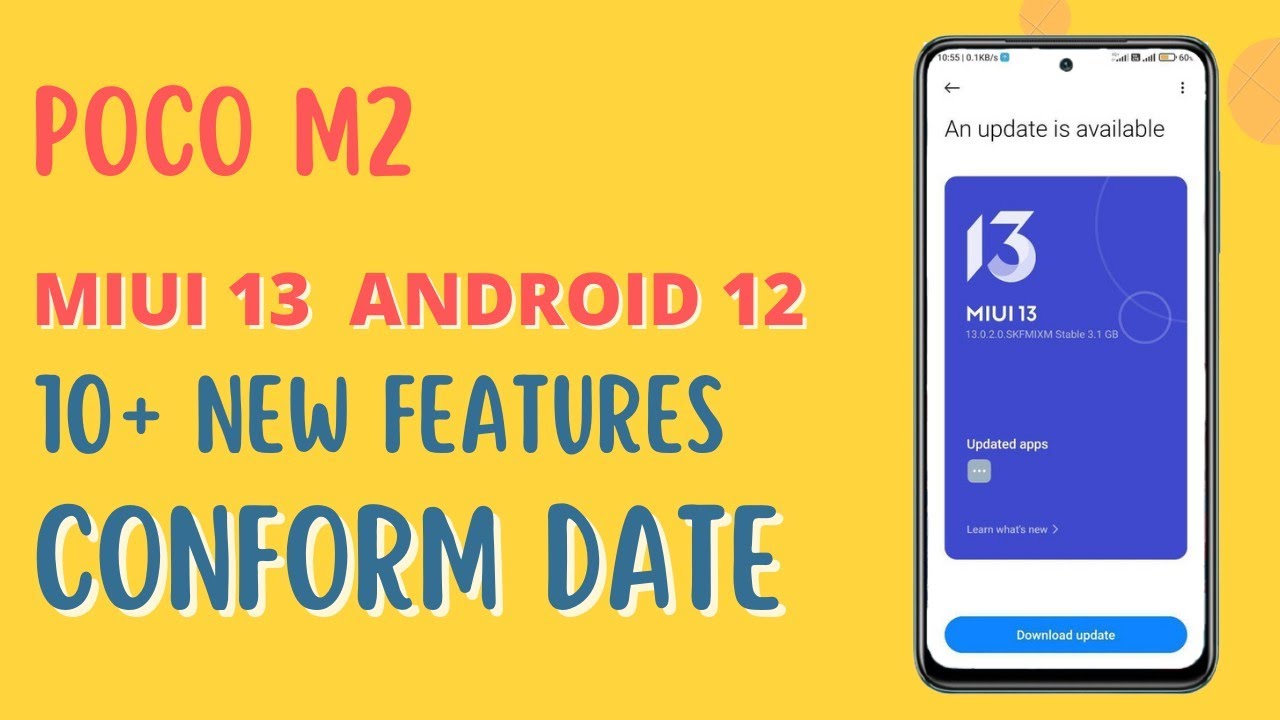 Poco M2 MIUI 13 Update | Poco M2 Android 12 Update [ 54+ New Features ] Poco M2 New Update
