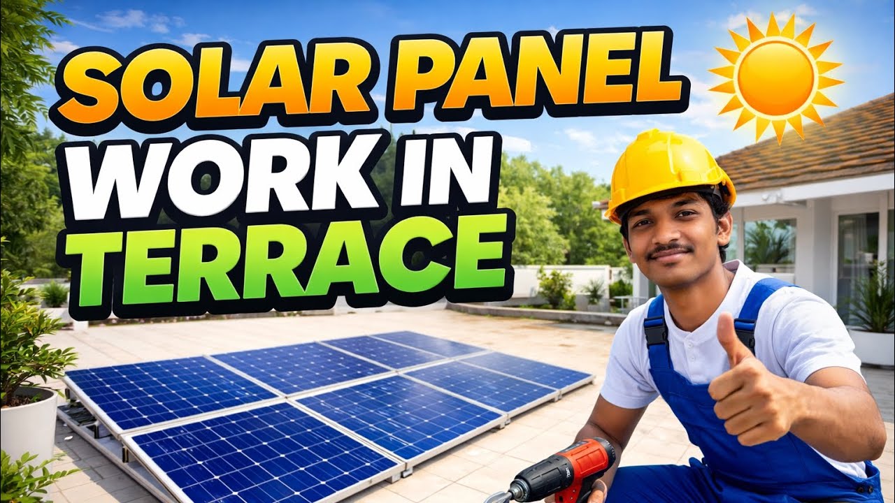 solar panel work ❤️#solar #allindia #viral #vlog #millionviews #minivlog 
