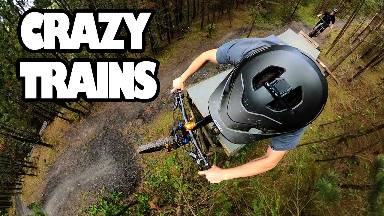 TOO CLOSE FOR COMFORT??? TRE MTB CRAZY TRAINS ON THE FULL SUS BIKES