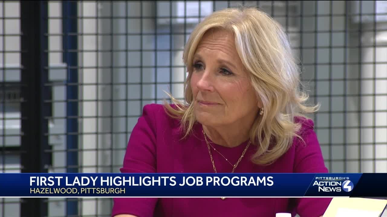 First Lady Dr. Jill Biden highlights job programs in Pittsburgh