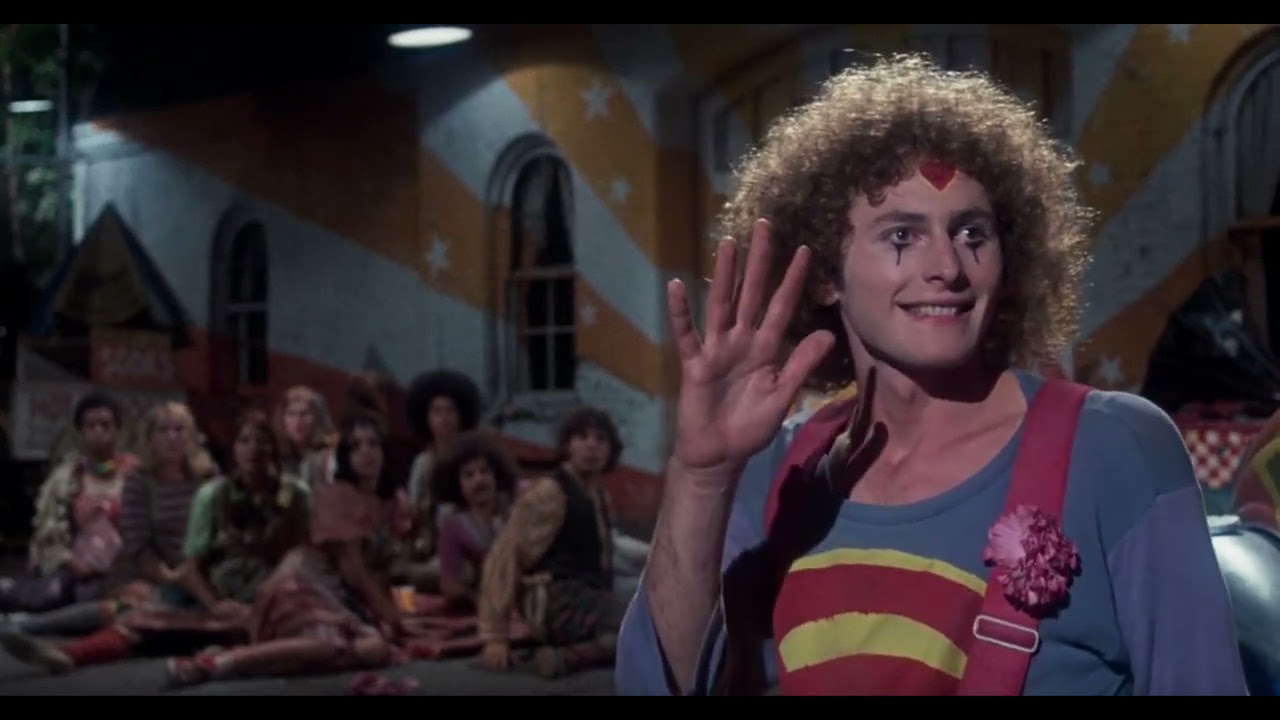 John/Judas betrayal kiss- Godspell (1973)