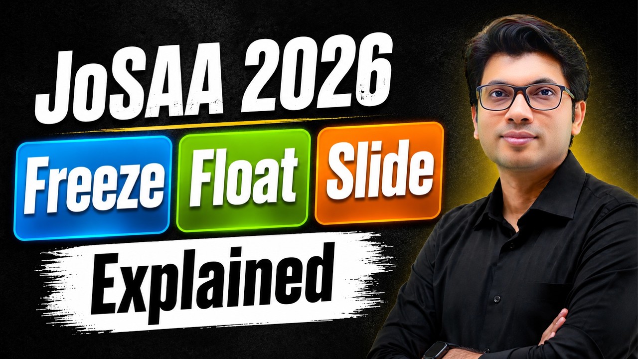 JoSAA Round 1 Allotment 2026: DON'T Choose Float/Slide Before Watching This! 🚨 | Prateek Jain