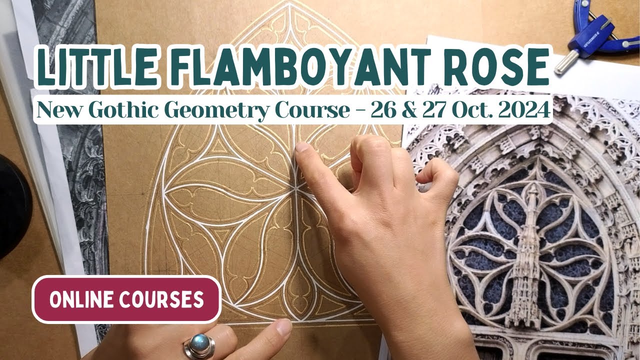 Draw a Gothic Rose Window with compass and ruler - online geometry course