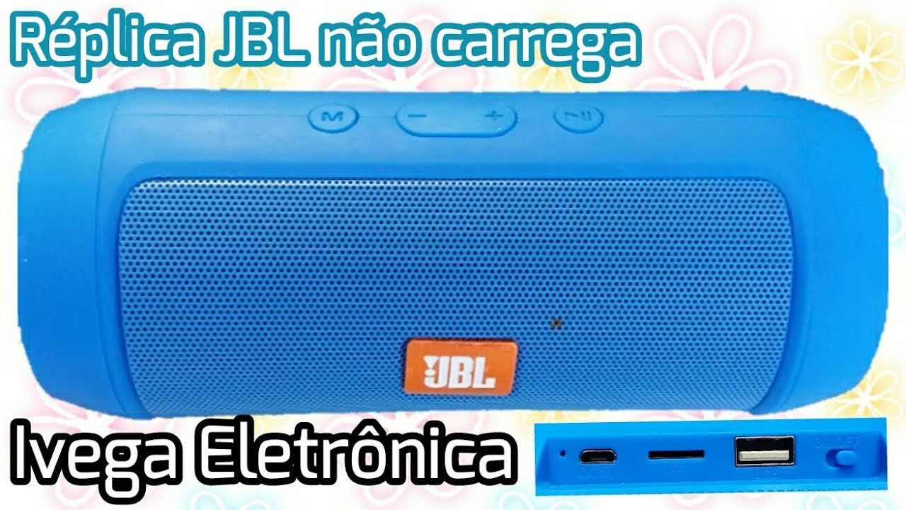 Caixa jbl não carrega, conector com problema, réplica
