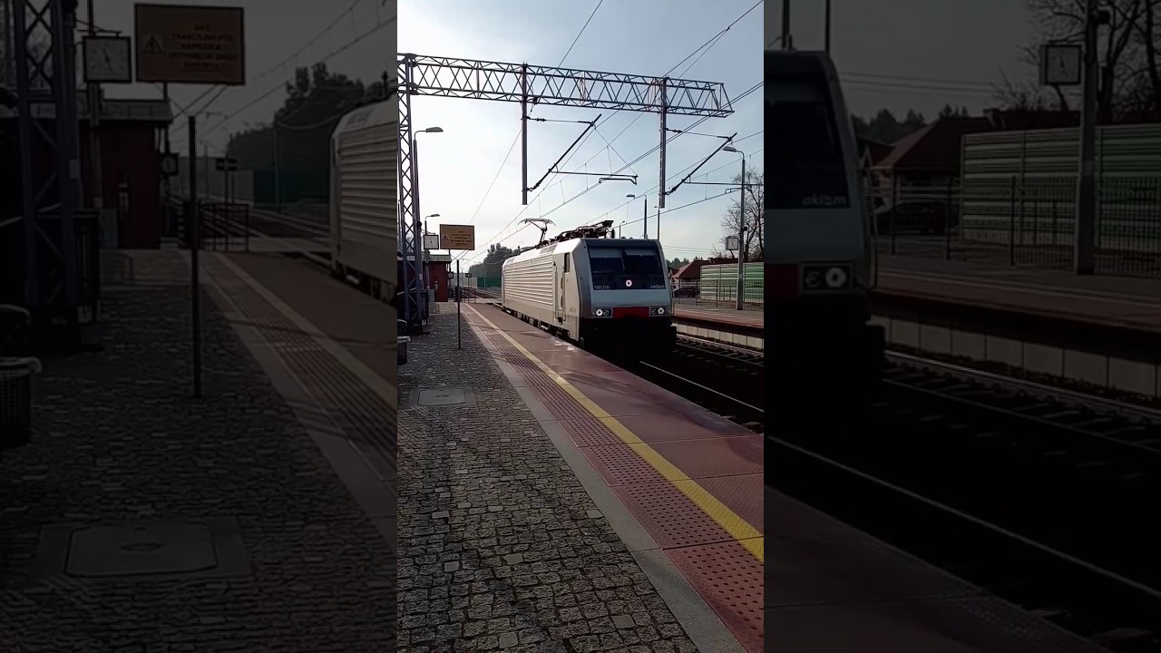 Eurosprinter E 189 210 Akiem Luzem przelot przez Puszczykowo