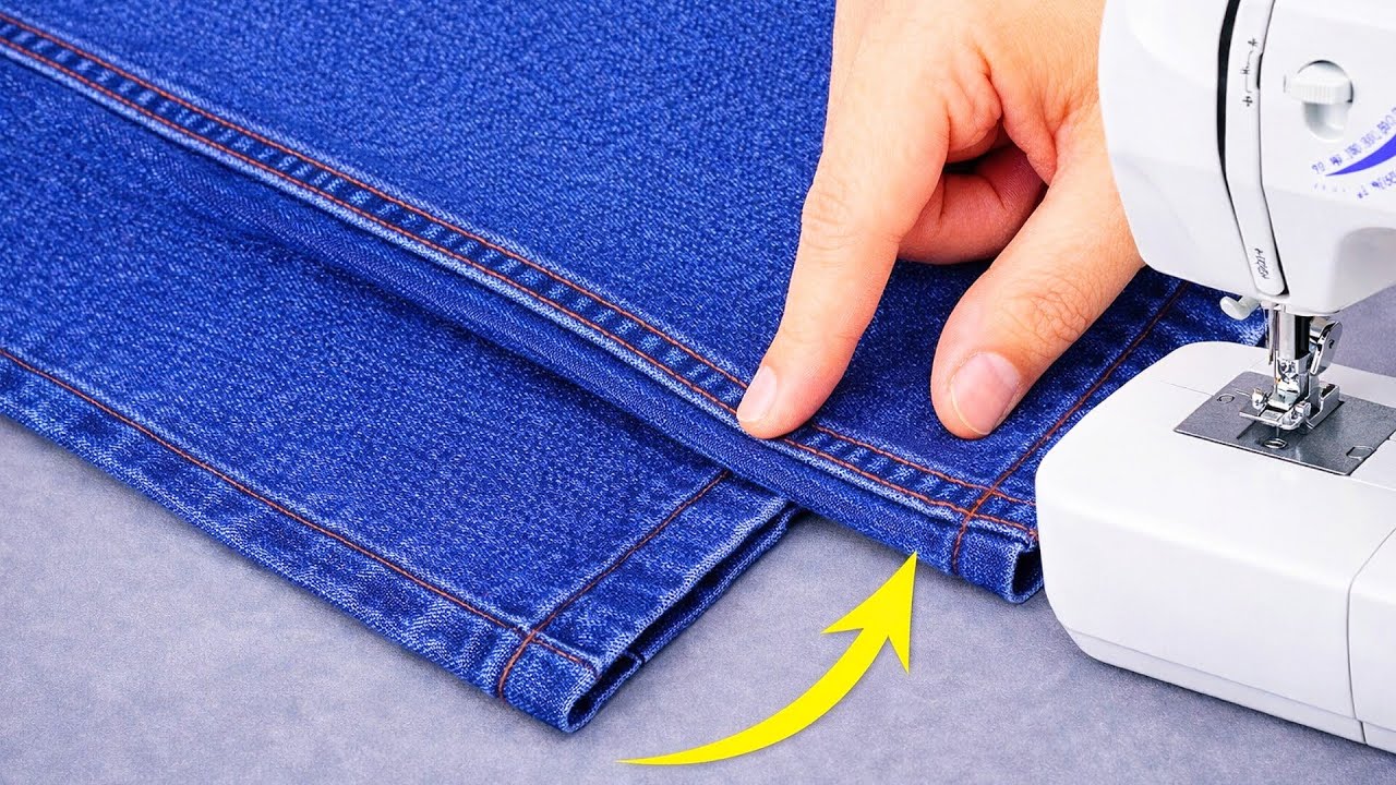 👖Tailors’ Trick: Shortening Jeans Without Cutting the Original Hem!