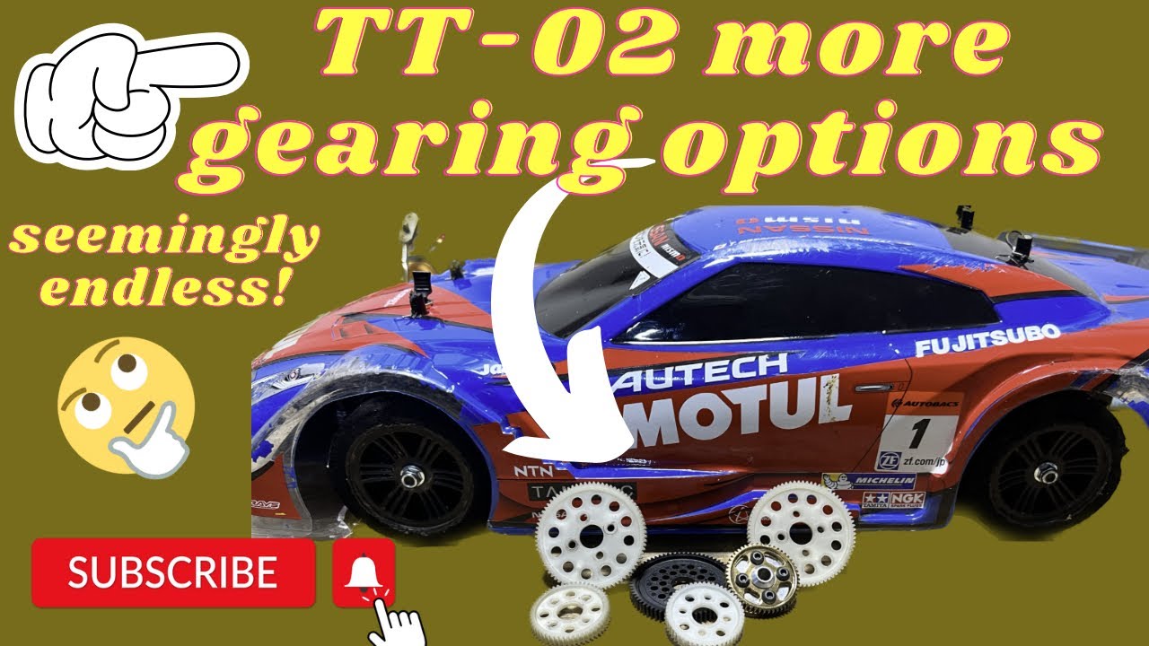 Tamiya TT-02 Rc Car new gearing options! #rc #rccar #speedrun #tt02 @poorboysrc