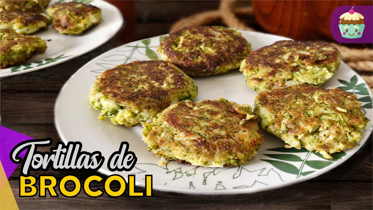 TORTILLAS  DE BROCOLI con queso, receta fácil y nutritiva con solo 4 ingredientes