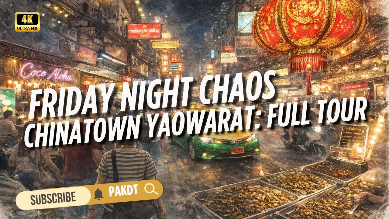 [4K] Bangkok Chinatown Friday Night! Insane Crowds & Street Food | Walking Yaowarat 2025