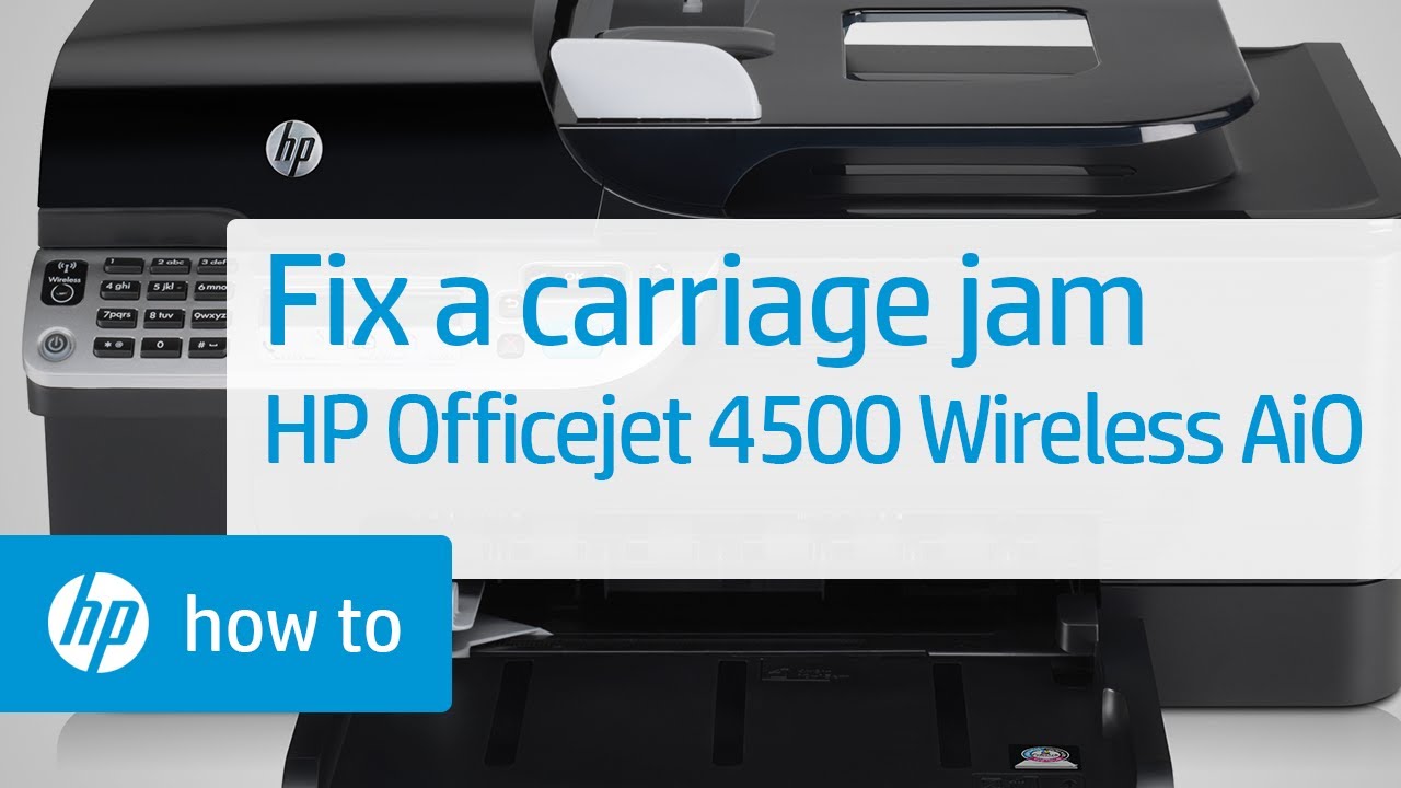 Fixing a Carriage Jam | HP Officejet 4500 Wireless All-in-One (G510n) | HP