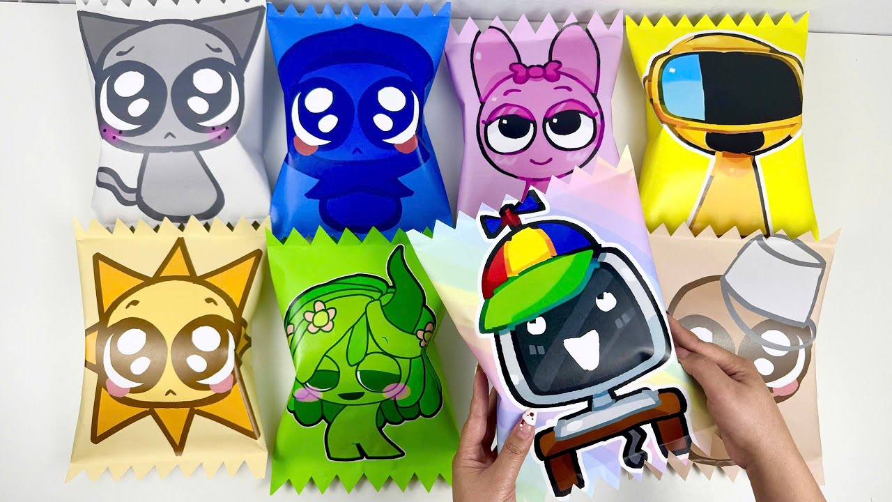 🌈Paper DIY🌈 Cute INCREDIBOX SPRUNKI Candy Blind Bag Unboxing| How to make Sprunki Blind Bag