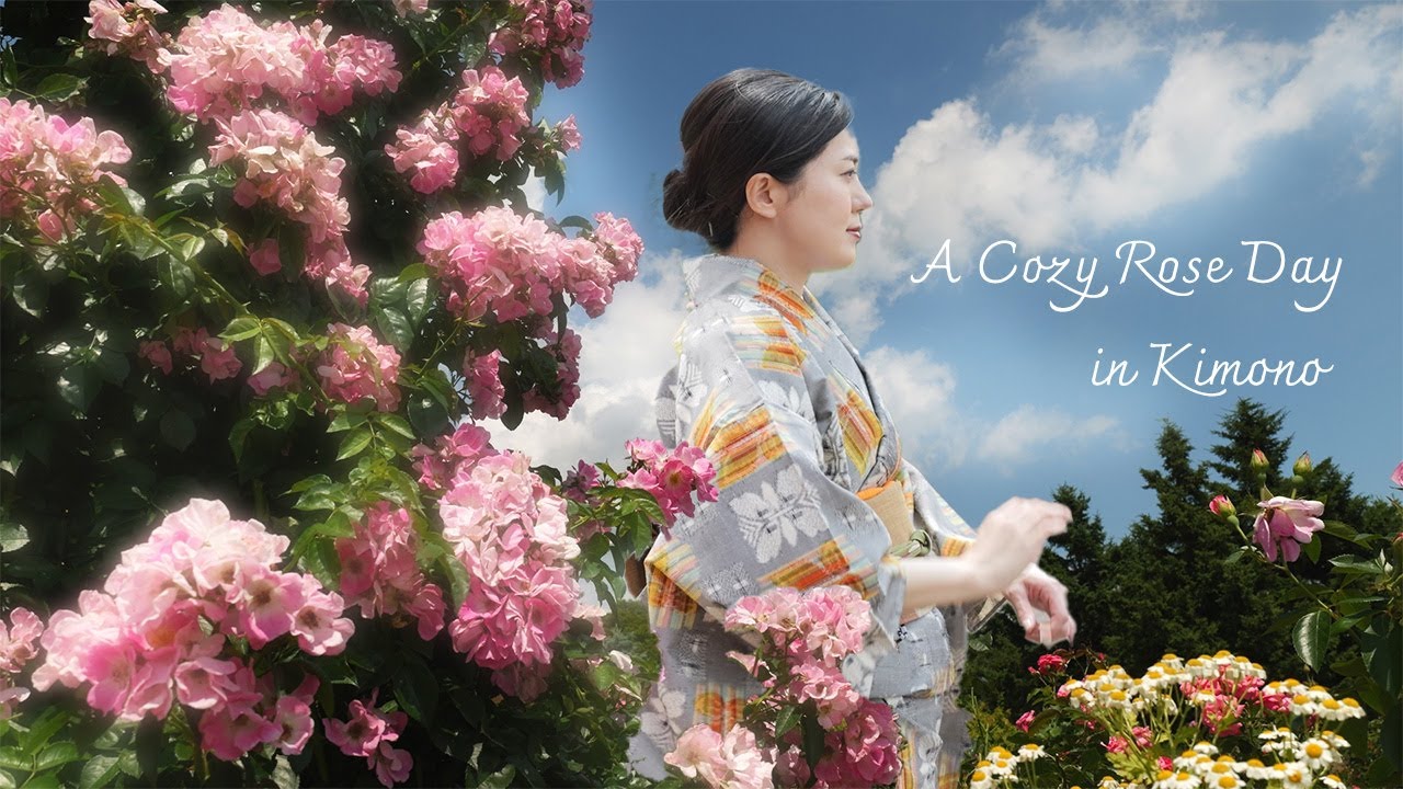 Cozy Kimono Vlog in a Rose Garden 🌹 | A Calm Day of Tea & Flowers in Japan