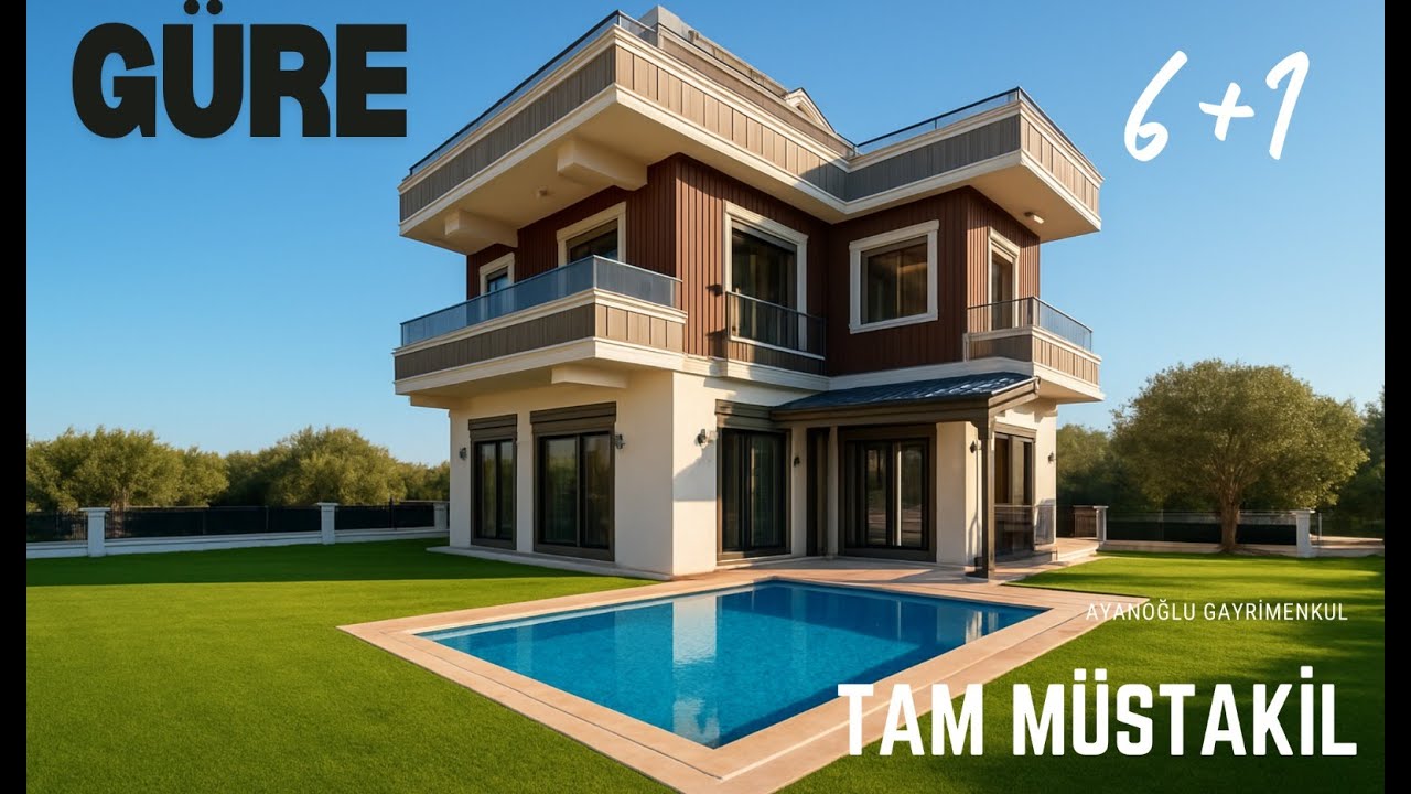 🌟 Lüksün ve Doğanın Buluştuğu Nokta!✨Gürede Prestijli Yaşam! Havuzlu Geniş Bahçeli  6+1 Villa NO 136