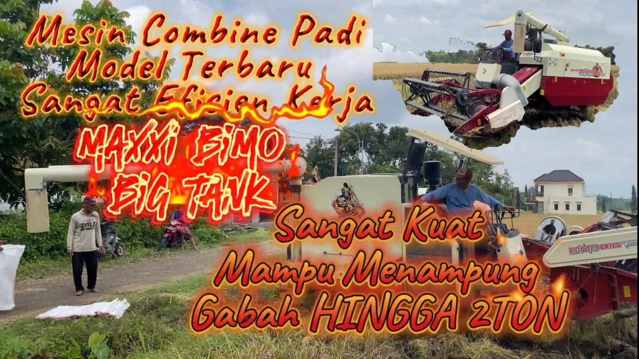 Mesin Combine MAXXI BIMO 102 Big Tank: Memanen Padi dengan Efisiensi Tinggi-MAXXI BIMO TERBARU