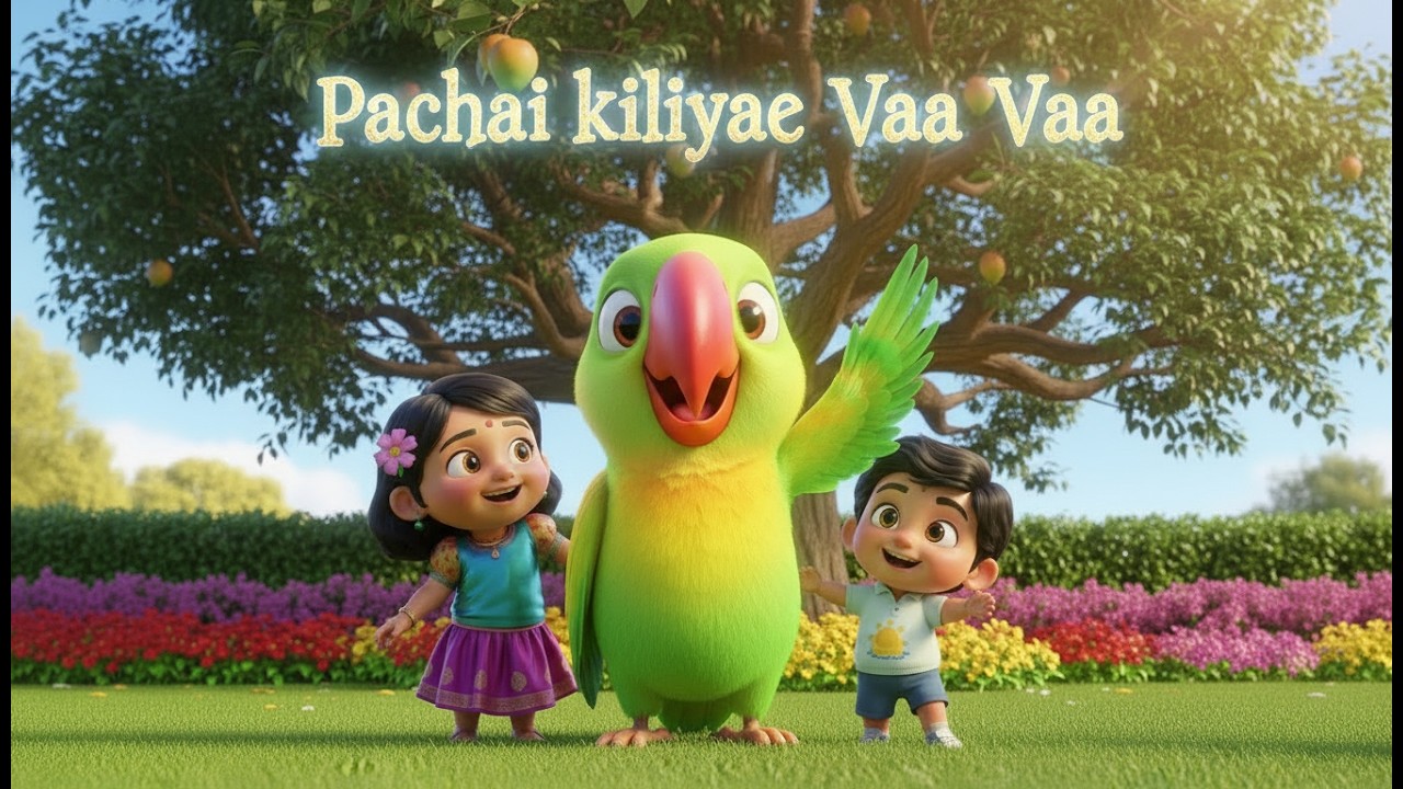 Pachai Kiliyae Vaa Vaa | Learn Colors in Tamil | Gentle Nursery Rhymes for Toddlers