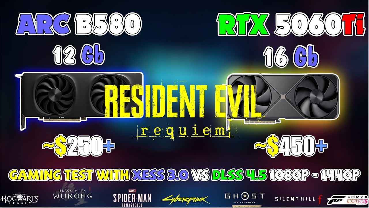 ARC B580 & RTX 5060 Ti The Ultimate Mid-Range Battle! DLSS 4.5 & XeSS 3.0 1080p & 1440p Max Settings