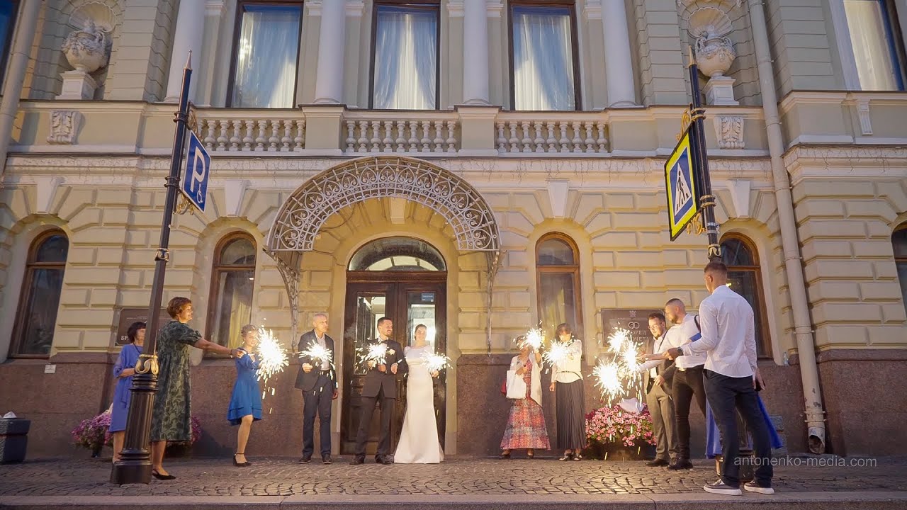 Регистрация во Дворце бракосочетания №2. Съемка видео в ЗАГСе Санкт-Петербурга