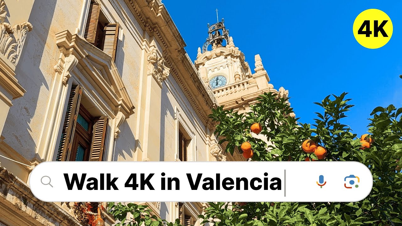 Valencia City Center Walk Before Christmas 🎄 | 4K Walking Tour with Real Sound