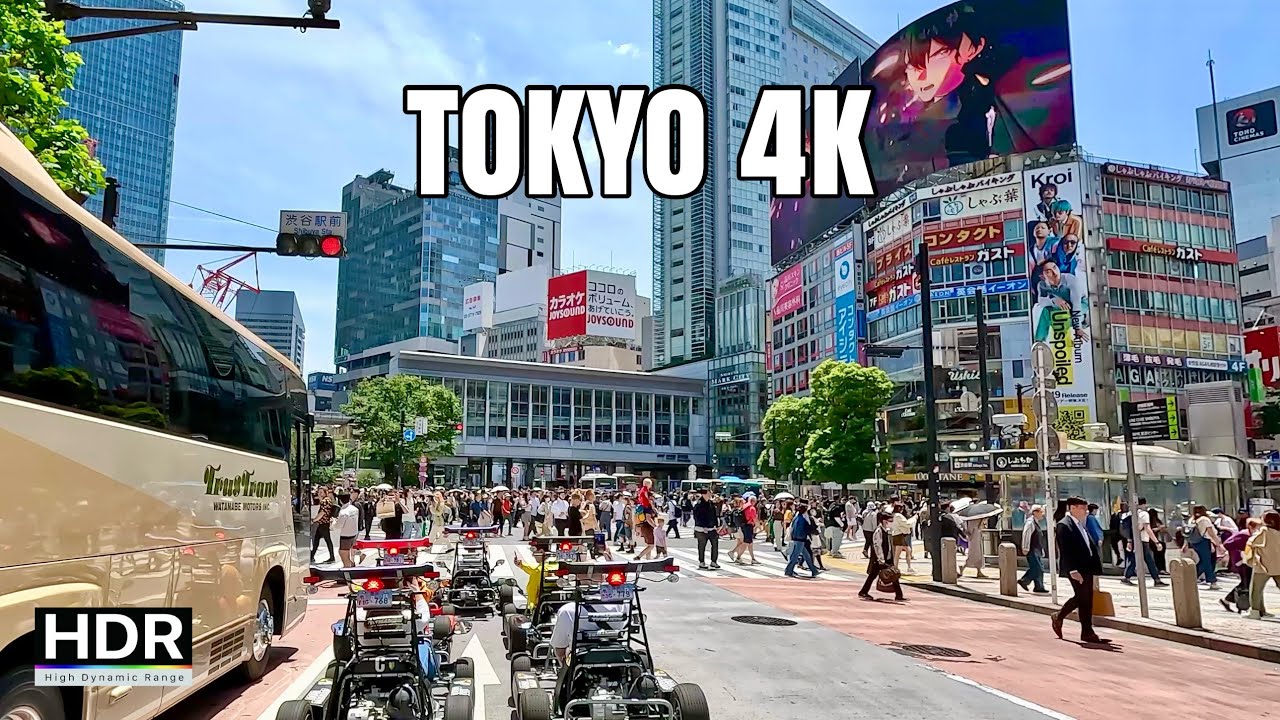 Shibuya, Tokyo Downtown Drive 4K
