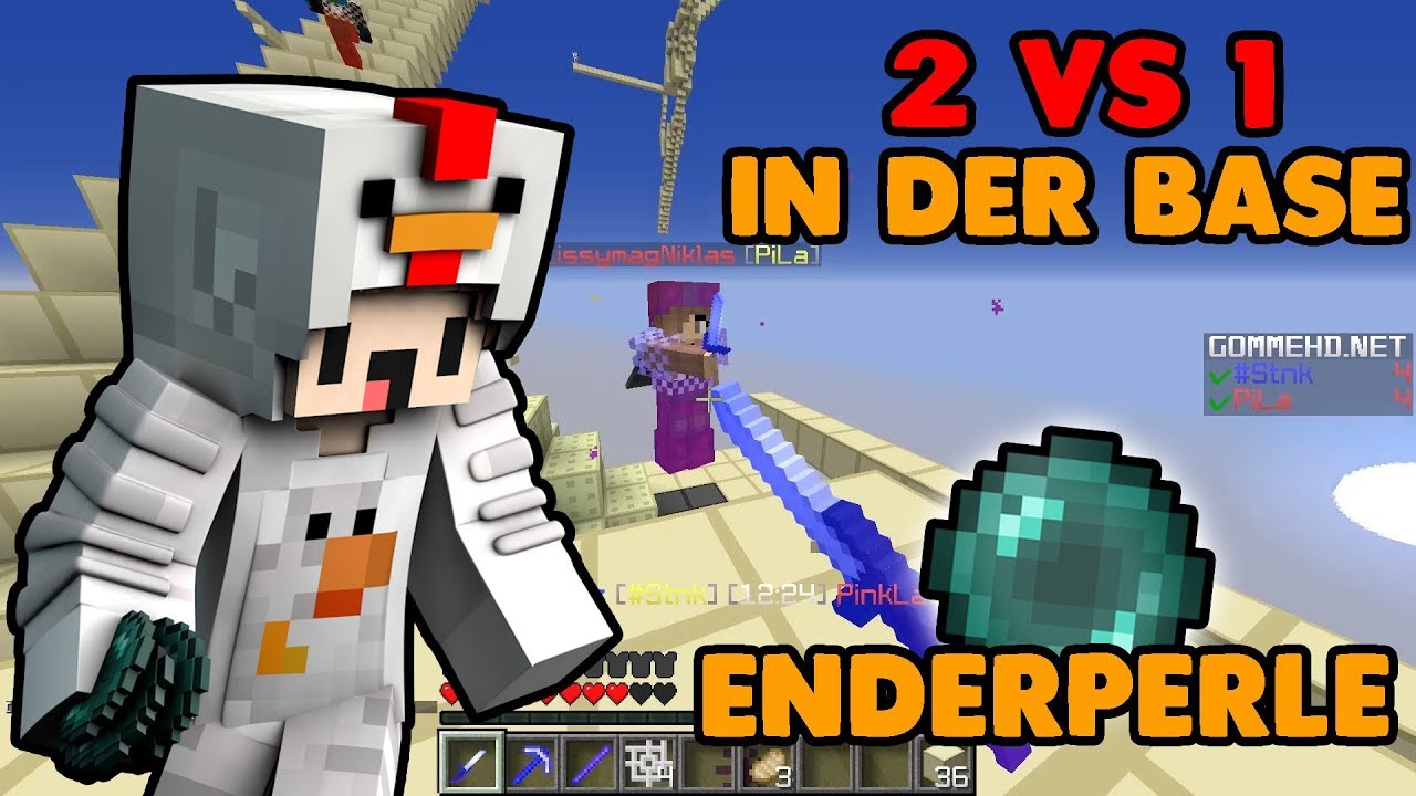 Riskante Enderperle! 2vs1 in der Base! CW vs PinkLady ✦ [Bedwars cw / Gomme cw]