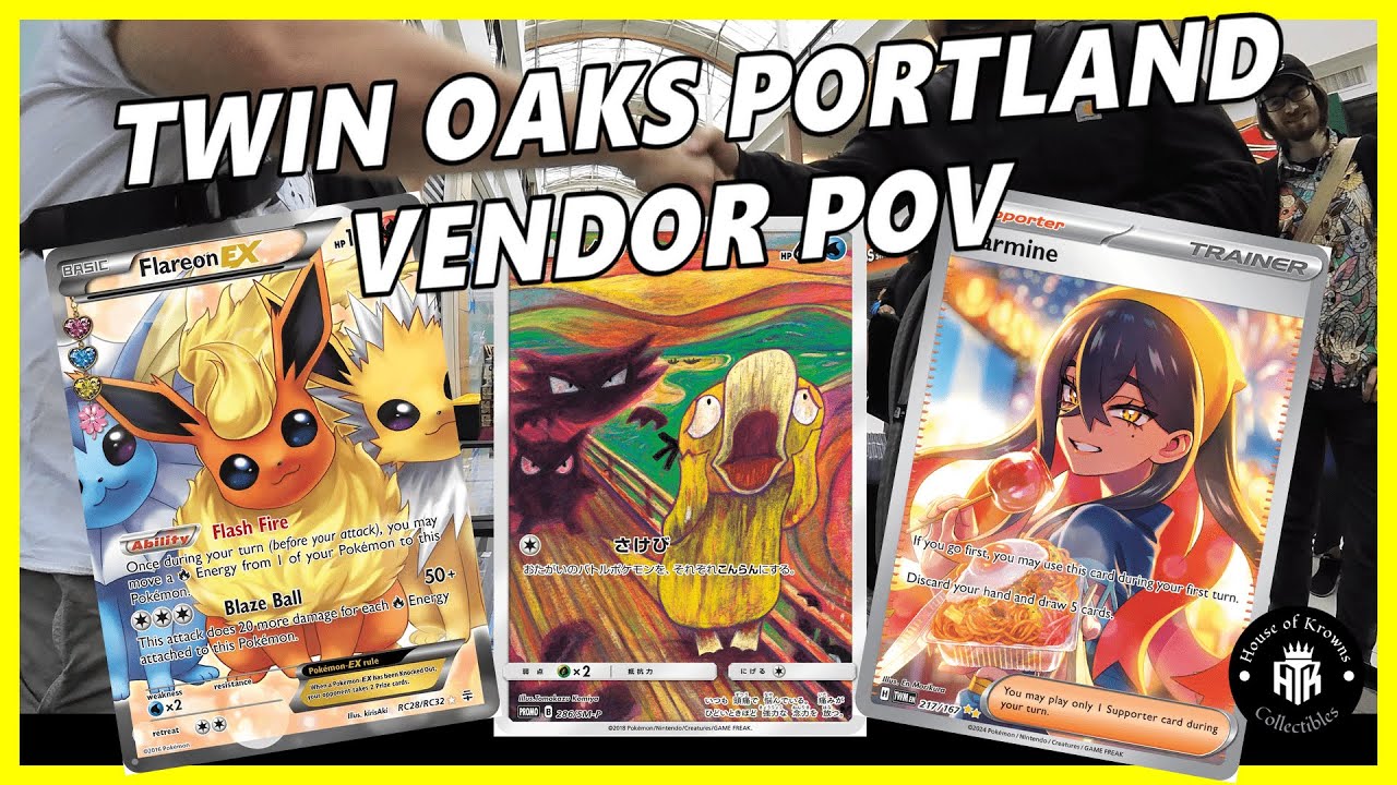 WE BACK! AT TWIN OAKS PORTLAND CARD SHOW VENDOR POV! #pokemon #pokemoncollection #pokemoncommunity